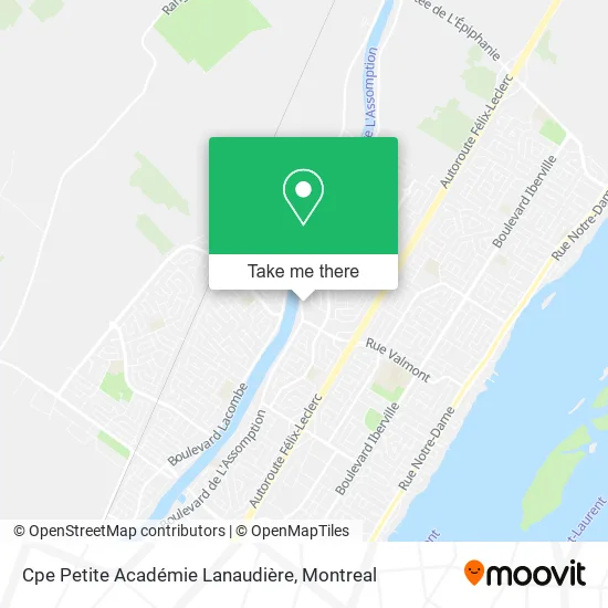 Cpe Petite Académie Lanaudière map