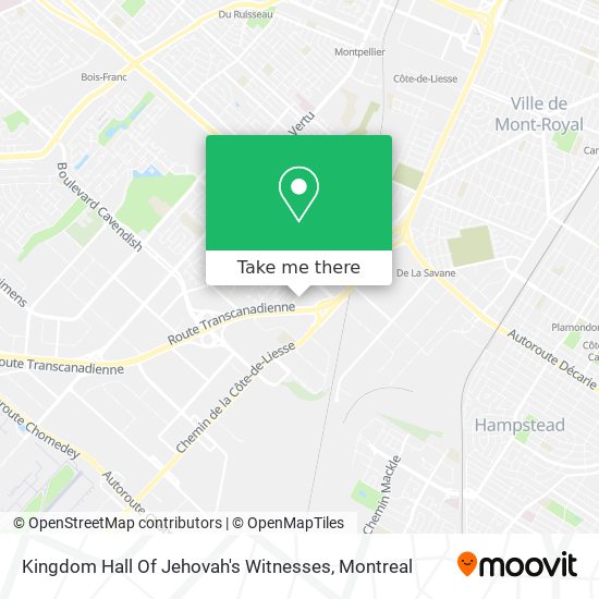 Kingdom Hall Of Jehovah's Witnesses map