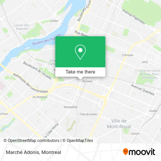 Marché Adonis map