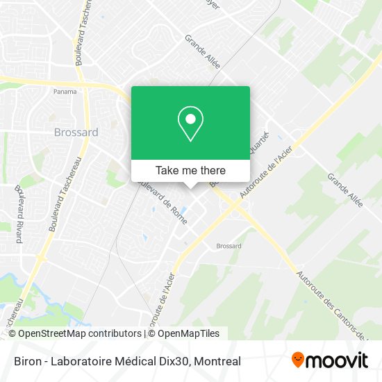 Biron - Laboratoire Médical Dix30 map