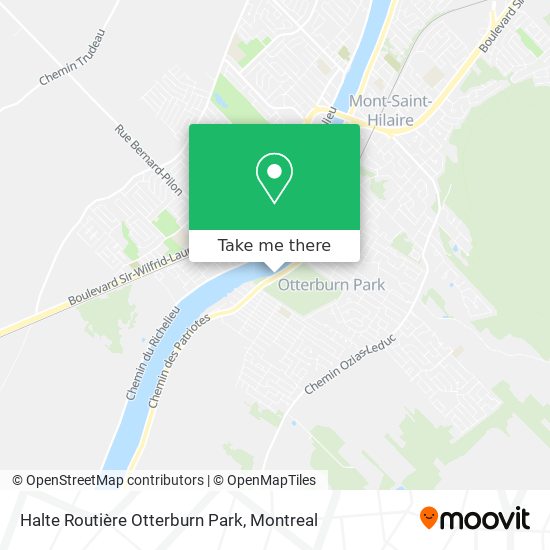 Halte Routière Otterburn Park map