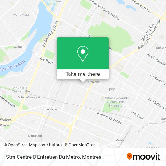 Stm Centre D'Entretien Du Métro map