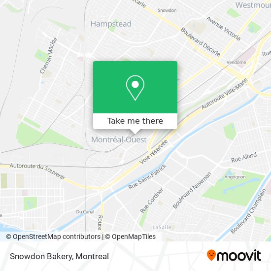 Snowdon Bakery map