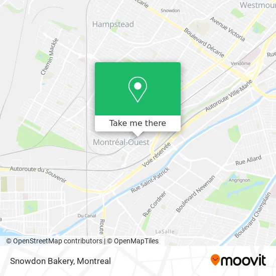 Snowdon Bakery map
