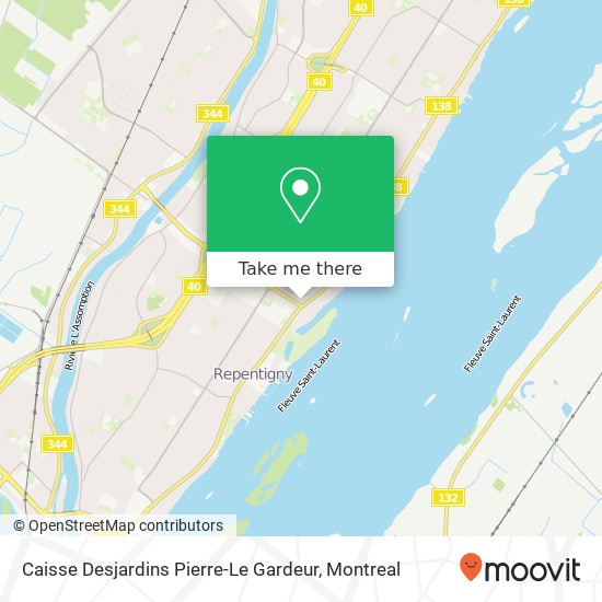 Caisse Desjardins Pierre-Le Gardeur map