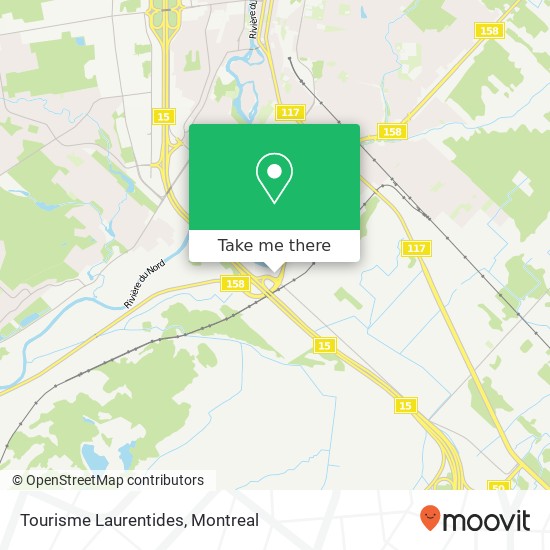 Tourisme Laurentides map