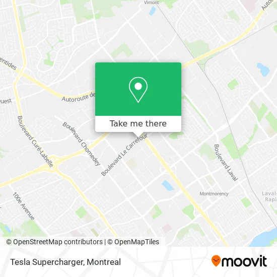 Tesla Supercharger map