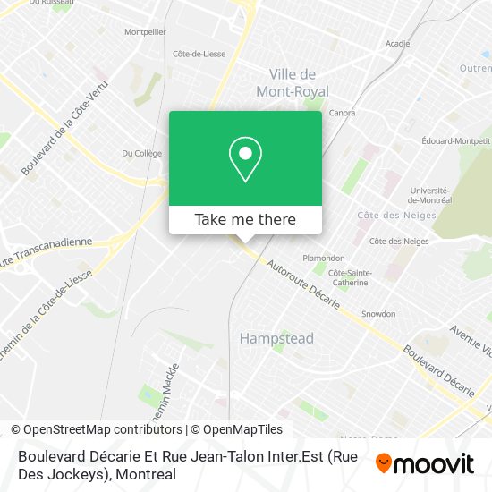 Boulevard Décarie Et Rue Jean-Talon Inter.Est (Rue Des Jockeys) map