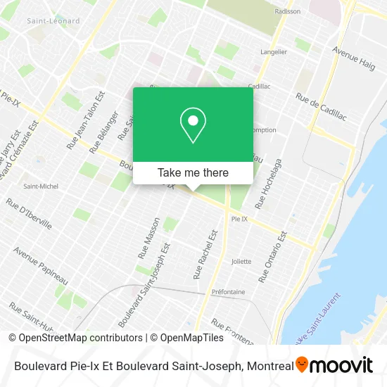 Boulevard Pie-Ix Et Boulevard Saint-Joseph map