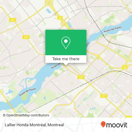 Lallier Honda Montréal map