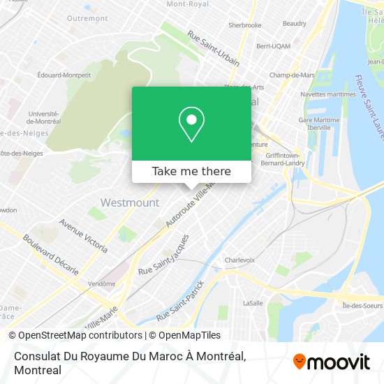 Consulat Du Royaume Du Maroc À Montréal map