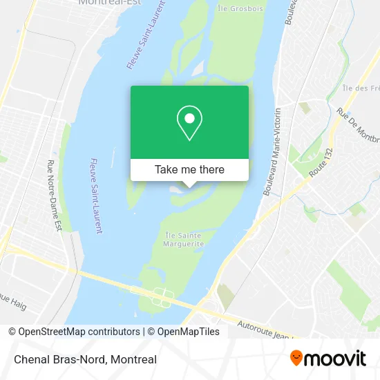 Chenal Bras-Nord map
