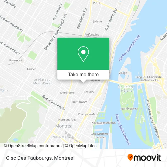 Clsc Des Faubourgs map
