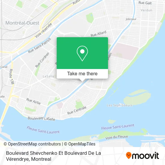 Boulevard Shevchenko Et Boulevard De La Vérendrye map