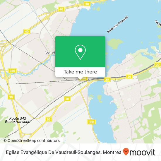 Eglise Evangélique De Vaudreuil-Soulanges map