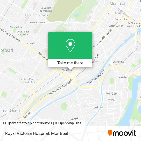 Royal Victoria Hospital map