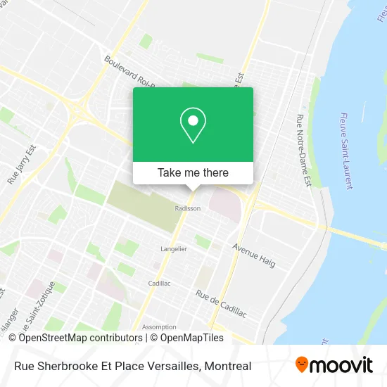 Rue Sherbrooke Et Place Versailles map