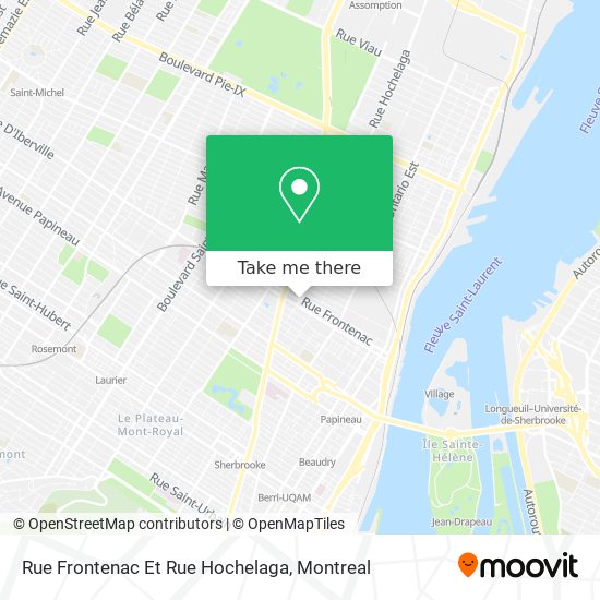 Rue Frontenac Et Rue Hochelaga map