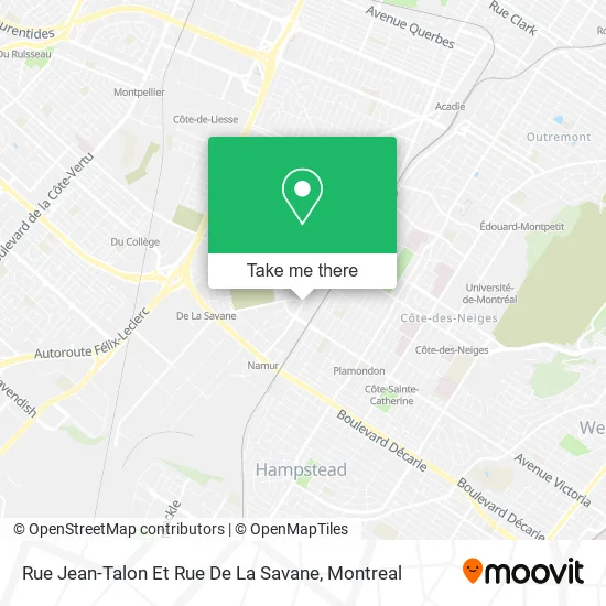 Rue Jean-Talon Et Rue De La Savane map