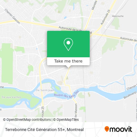 Terrebonne Cité Génération 55+ map
