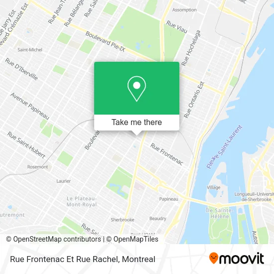 Rue Frontenac Et Rue Rachel map