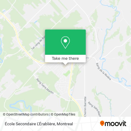 École Secondaire L'Érablière map