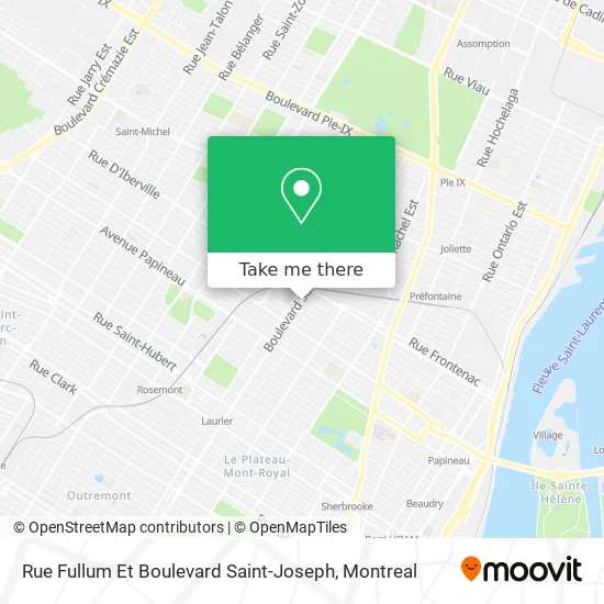 Rue Fullum Et Boulevard Saint-Joseph map