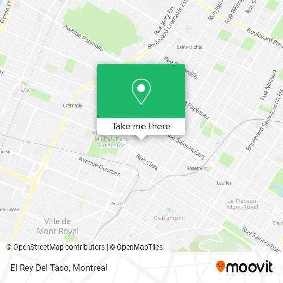El Rey Del Taco map