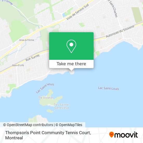 Thompson's Point Community Tennis Court map