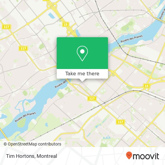 Tim Hortons map