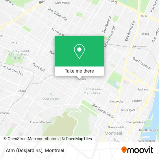 Atm (Desjardins) map