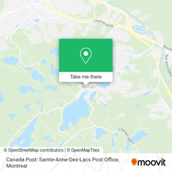 Canada Post: Sainte-Anne-Des-Lacs Post Office map