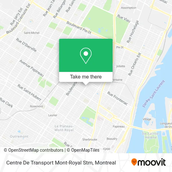 Centre De Transport Mont-Royal Stm map