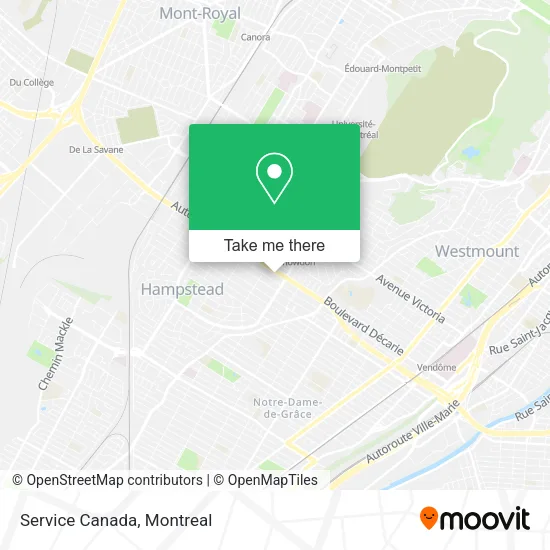 Service Canada map
