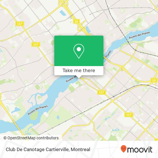 Club De Canotage Cartierville map