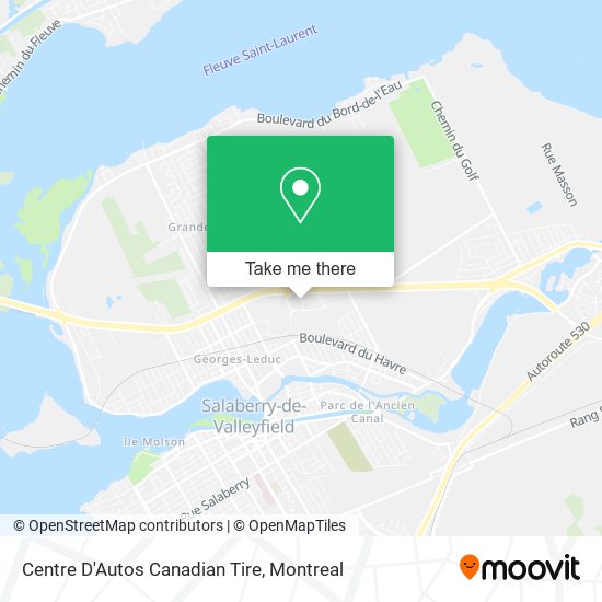 Centre D'Autos Canadian Tire map