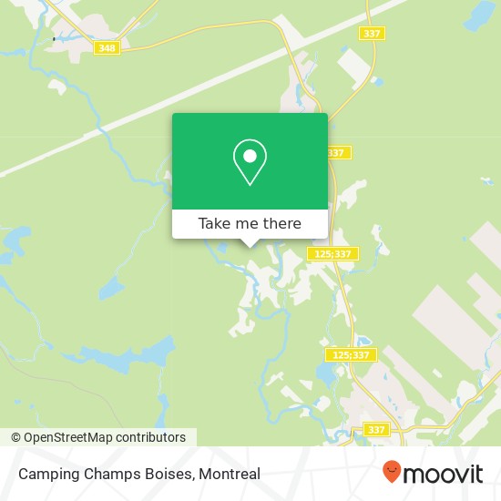 Camping Champs Boises map