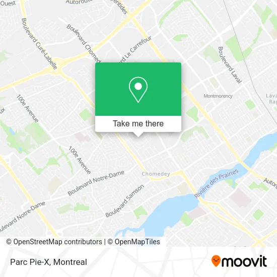 Parc Pie-X map