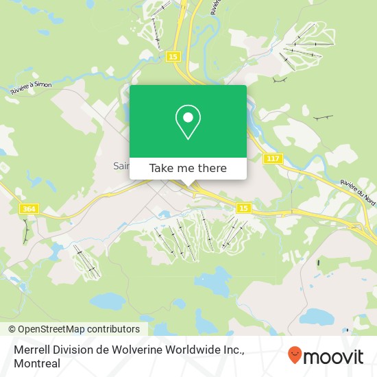 Merrell Division de Wolverine Worldwide Inc. map