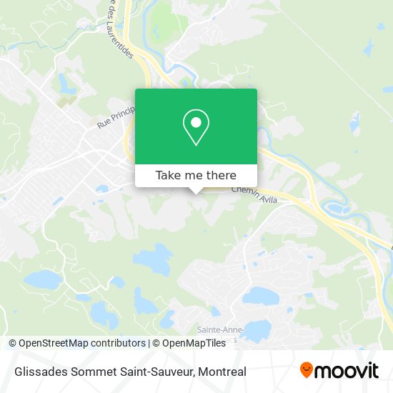 Glissades Sommet Saint-Sauveur map