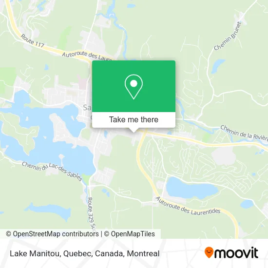 Lake Manitou, Quebec, Canada map