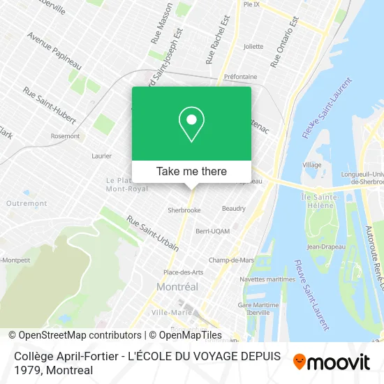 Collège April-Fortier - L'ÉCOLE DU VOYAGE DEPUIS 1979 map