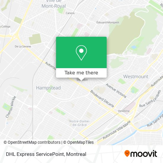 DHL Express ServicePoint map