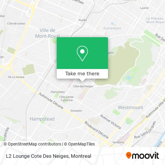 L2 Lounge Cote Des Neiges map