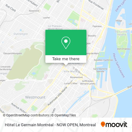 Hôtel Le Germain Montréal - NOW OPEN map