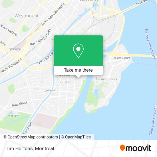 Tim Hortons map