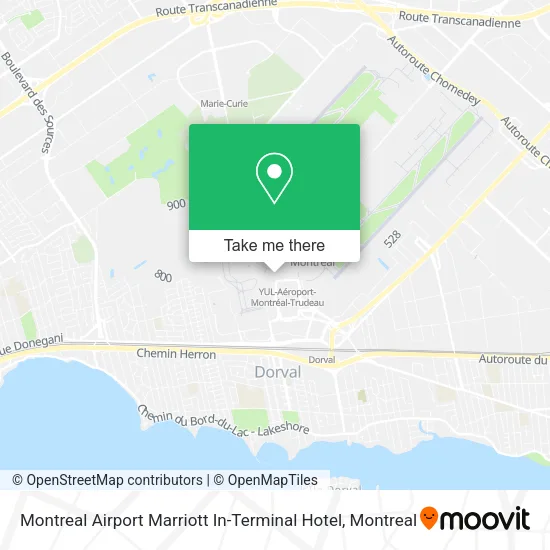 Montreal Airport Marriott In-Terminal Hotel map