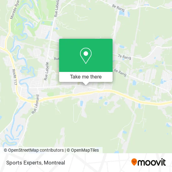 Sports Experts map