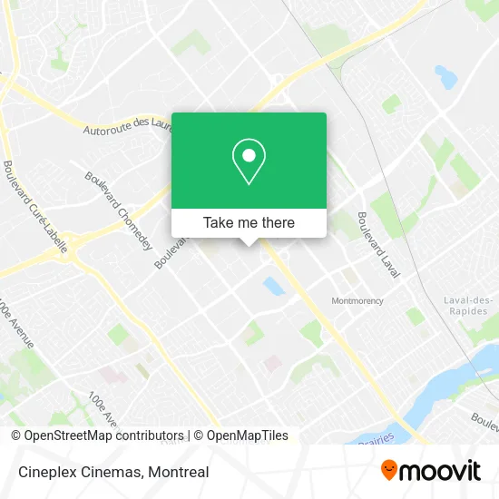 Cineplex Cinemas map
