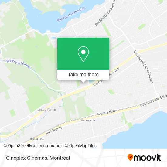 Cineplex Cinemas map